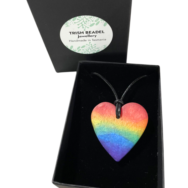 Pride Necklace - Heart - Rainbow Colours