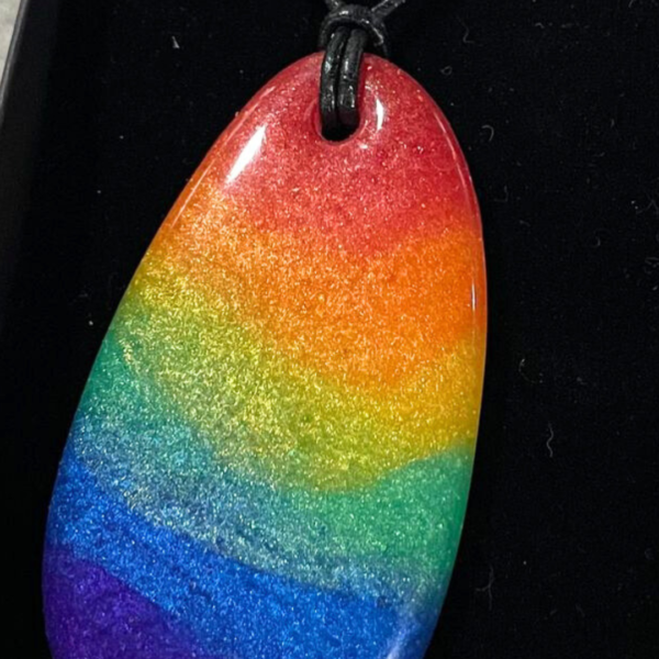 Pride Necklace - Oval - Rainbow Colours