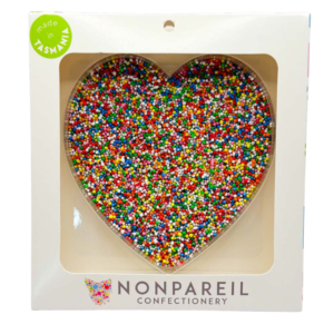 Nonpareil Chocolate Freckle Heart in Gift Boxed