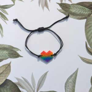 Pride Bracelet - Heart - Rainbow Colours