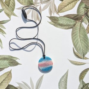 Pride Necklace - Circular - Trans Colours