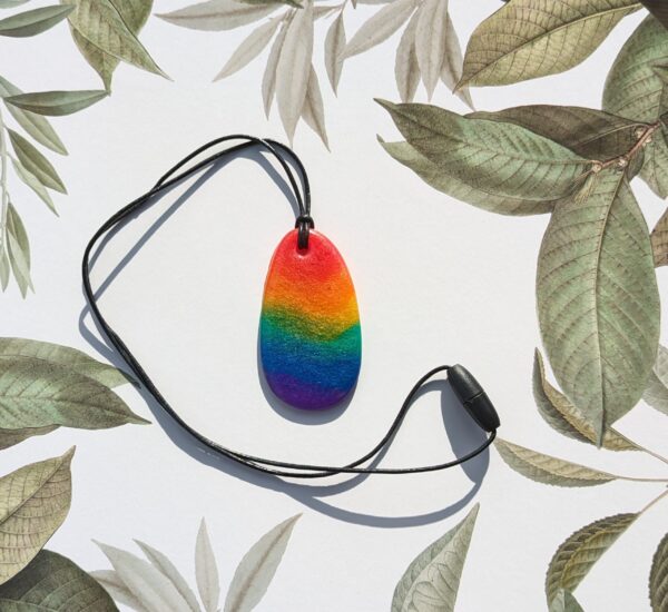 Pride Necklace - Oval - Rainbow Colours