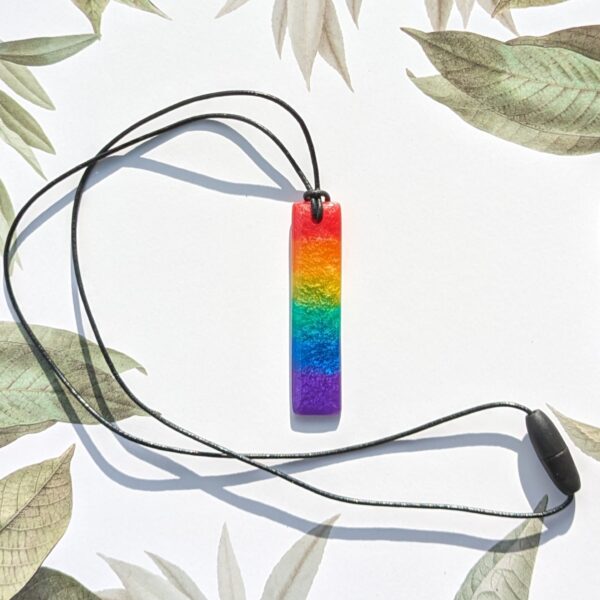 Pride Necklace - Rectangle - Rainbow Colours