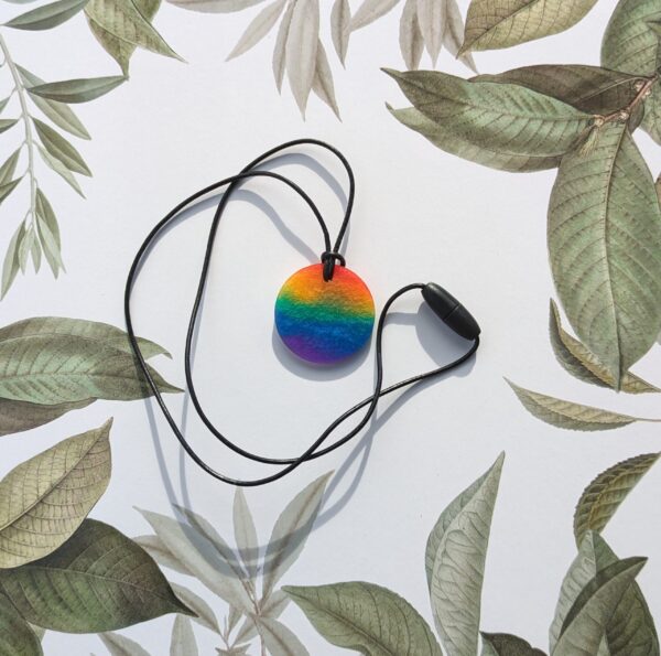 Pride Necklace - Circular - Rainbow Colours