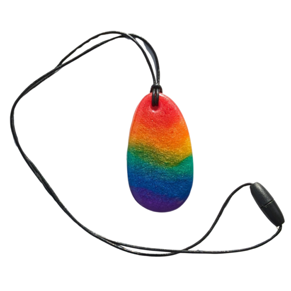 Pride Necklace - Oval - Rainbow Colours