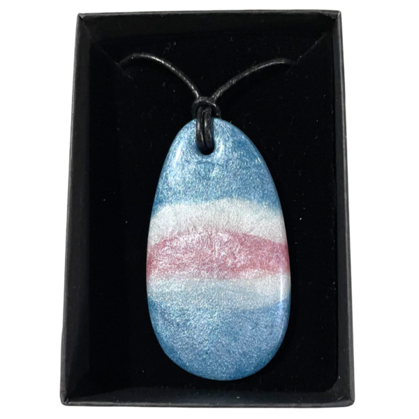 Trans Pride Oval Necklace Gift Tasmania Australia (1)