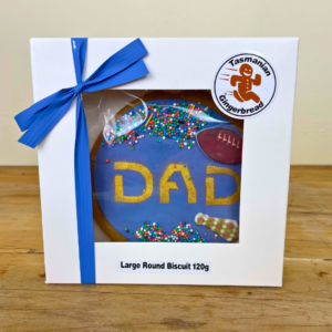 Large Gingerbread DAD Heart Biscuit 120g