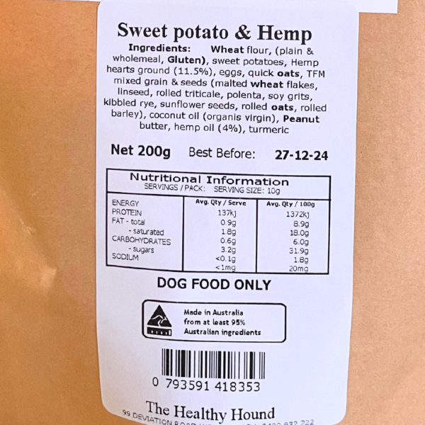 Tasmanian Made Sweet Potato & Hemp Dog Treats