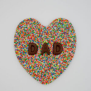 Chocolate Freckle - Large Heart Shape for Dad in Bag