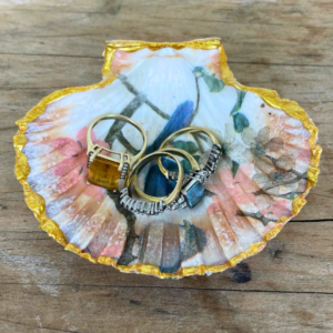 Tasmanian Scallop Australiana Decoupage trinket dish