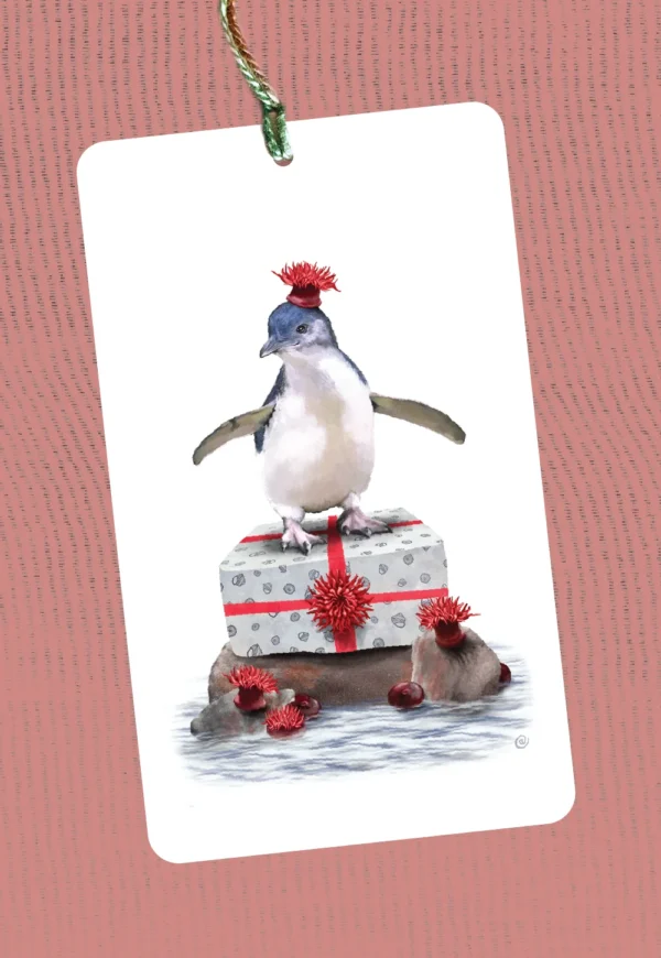 Gift Tag - Christmas Tasmanian Penguin