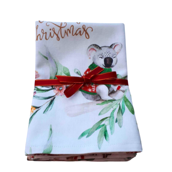 Christmas Napkins 4 Pack Handmade in Tasmania