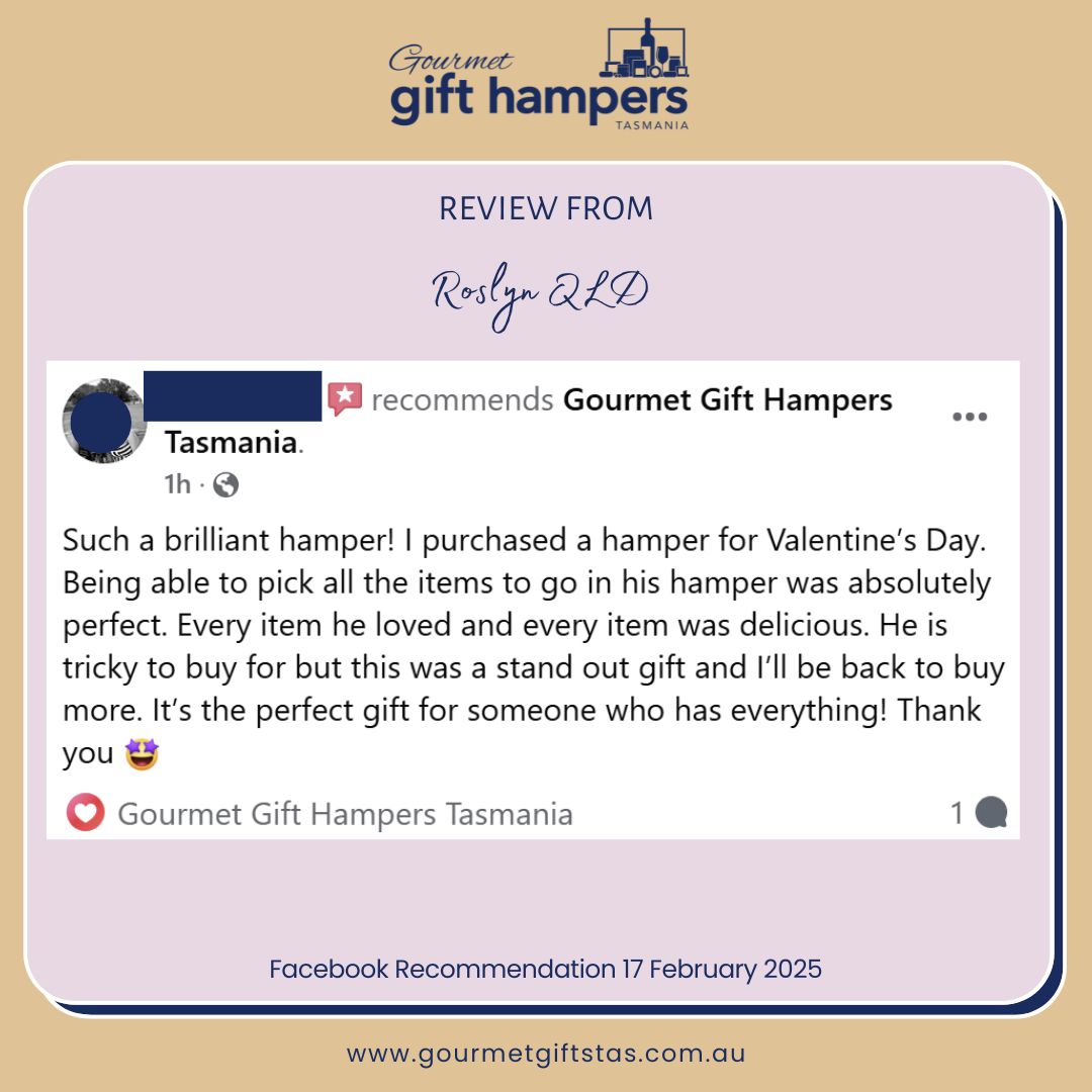 Customer Review of Gourmet Gift Hampers Tasmania - Roslyn QLD