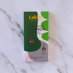 Tasmanian Made Single Origin 80% UGANDA Organic Dark Chocolate