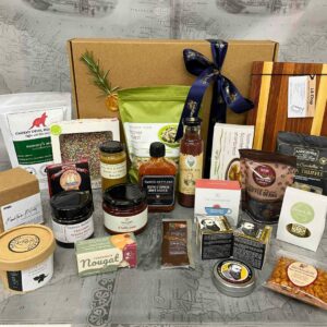 Bearded man Tasmanian gourmet gift hamper