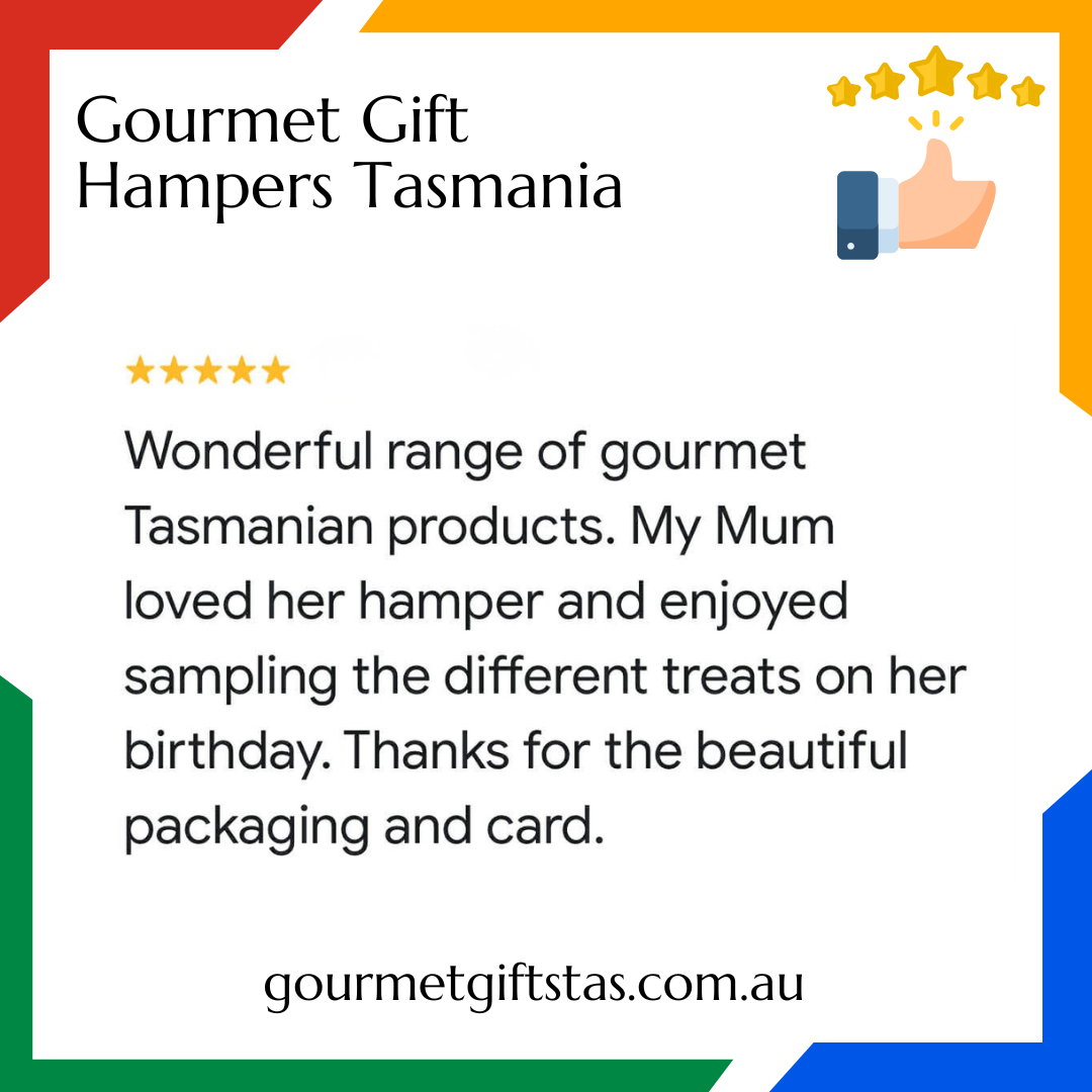 Google Review of our Tasmanian Gourmet Gift Boxed Hampers