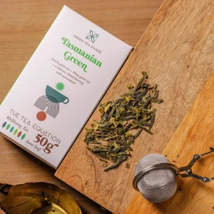 Tasmanian green tea box by The Tea Equation, 50g loose leaf,