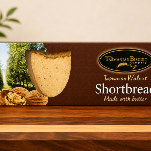 Tasmanian Biscuit Company Walnut Shortbread, 180g, made with butter